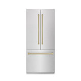 ZLINE Autograph 36 in. Black Stainless Refrigerator w/ Gray & Bronze Accents