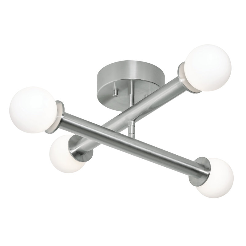 Plafonnier DEL encastré - Nickel satiné, Nickel satiné