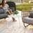 Small Round White Metal Side Table - Weatherproof Outdoor End Table For Patio, Balcony, And Garden | Gift Idea-1650075093