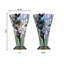 Lampe de table style ouragan en verre coloré 13,5 "H Tiffany 