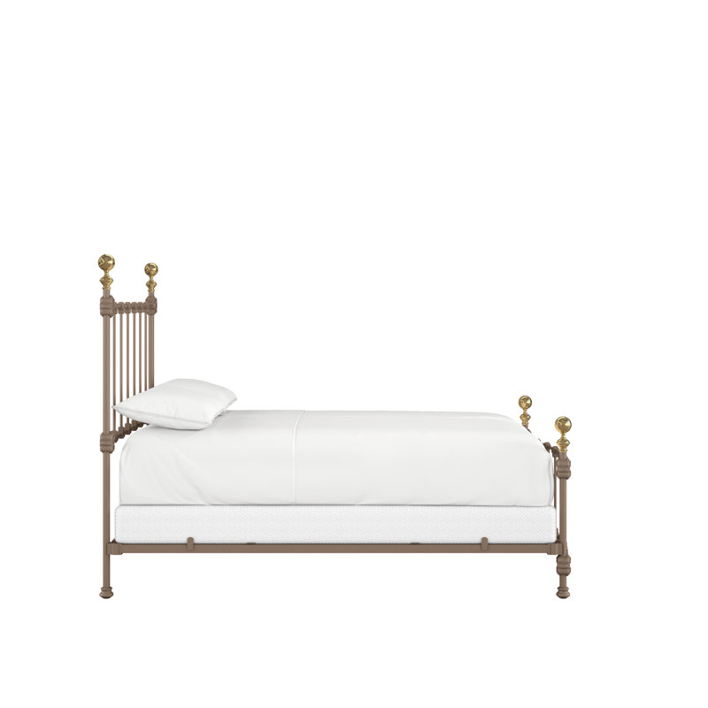 151 Palatial Bed | Complete Standard, Full, Gunmetal/Antique Gold