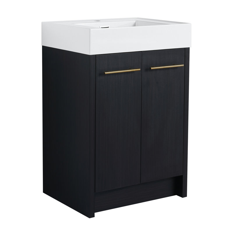 Meuble-lavabo simple 23,6 po avec plateau en céramique Havasxon