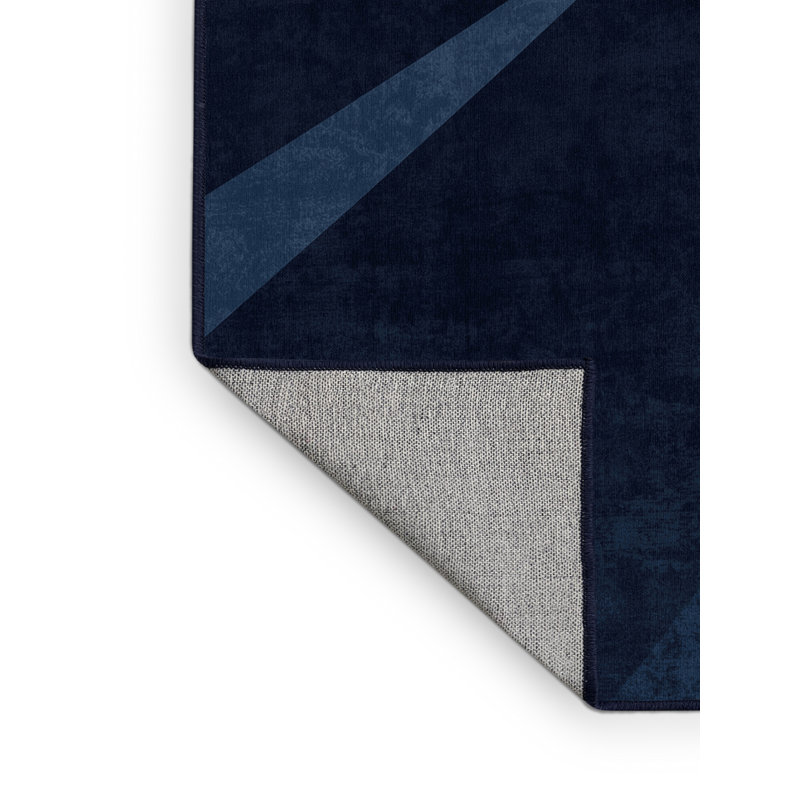 Tapis bleu foncé - bleu marine Assan, 3 x 5