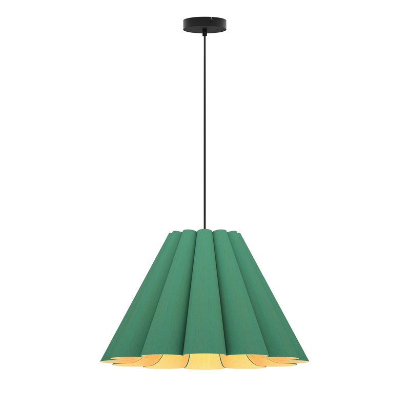 Lora 56 Medium Pendant, Light Petrol, 14.3" H x 22.8" W x 22.8" D