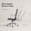 Fauteuil de bureau ergonomique en cuir véritable à haut dossier 