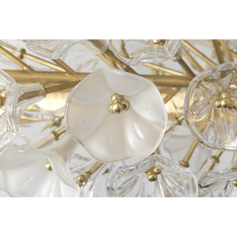 Jasmine 1 Light Chandelier, Gold Leaf, 60" H x 44" W x 44" D