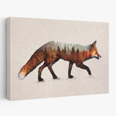 Le renard roux - animaux, urbain, pop, surréalisme, nature, faune, renards, art