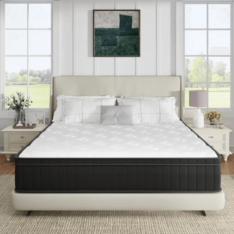 Hybrid Mattress, Memory Foam  Mattress In A Box For Refresh Sleep & Pressure Relief, Certipur-US Certified Medium Firm Mattresses