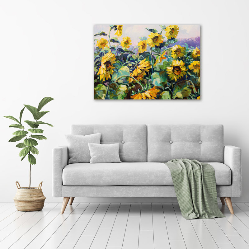 Sunflowers - No Frame Print on Glass