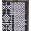 Tapis intérieur / extérieur en polypropylène tissé à la machine rectangulaire en noir / blanc-713896742