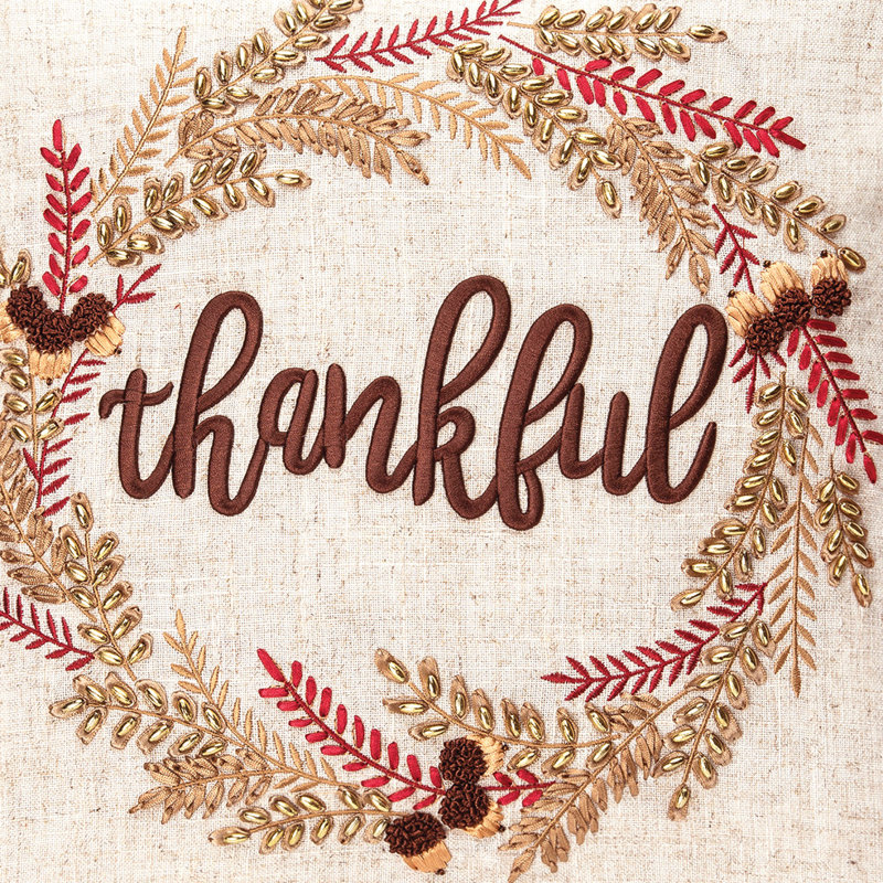  Coussin Thankful Harvest Wreath