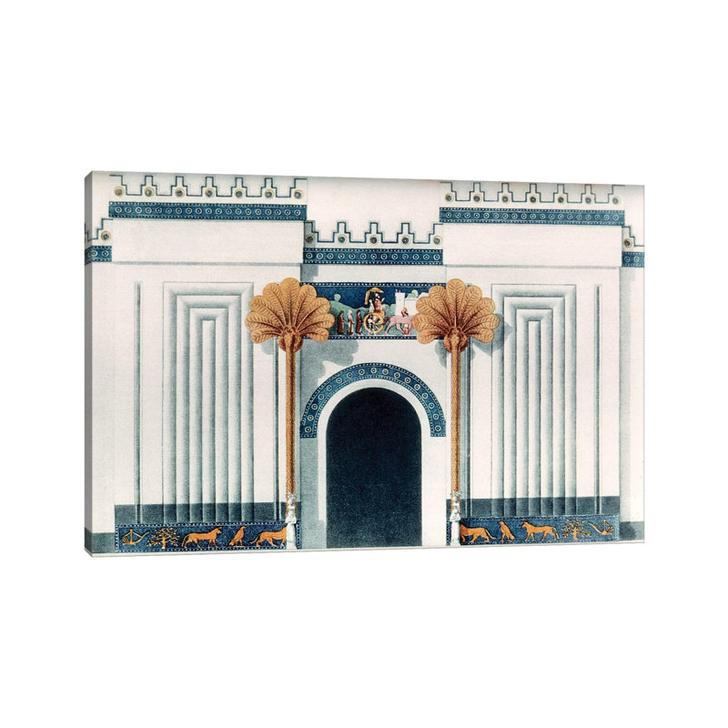 Assyrian Temple - Wrapped Canvas Print, 20.32 cm H x 30.48 cm W