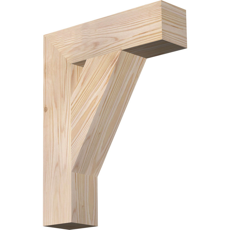 Traditional Block Bracket, Douglas Fir (Smooth), 18" H x 4" W x 14" D
