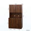 70,87 po de hauteur avec armoire à 6 portes et armoire de cuisine - 1 tablette ouverte + 1 tiroir pour la chambre à coucher