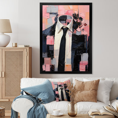 «Jaimarie Pink Fashion Man Chic I», reproduction d'art sur toile