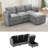 80.3" L-Shaped Modular Sectional Sofa with Storage-1514988773