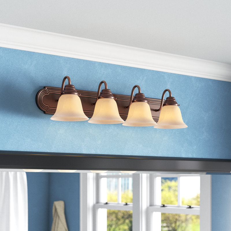 Carder 4 - Light Dimmable Vanity Light, Marble/Oil Rubbed Bronze