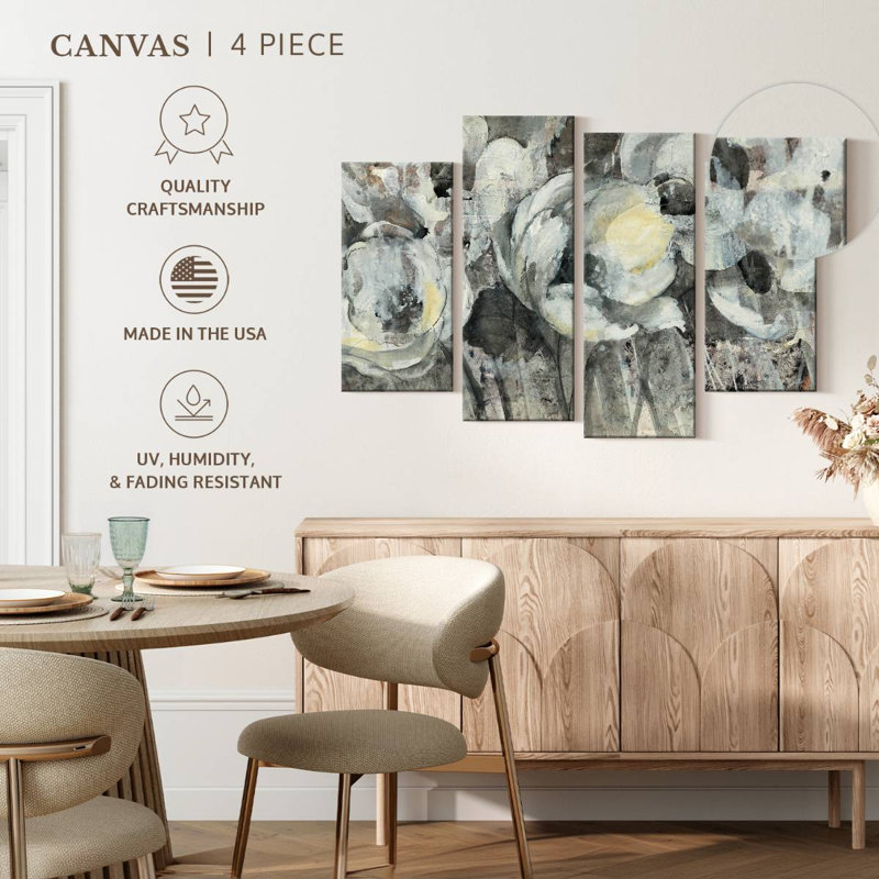 Harnek, fantaisie florale, H 22 po x l 36 po