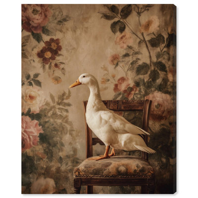 «Duck on a Chair II», impression sur toile de Pâques par Art Remedy, tendue sur châssis, 24 x 30