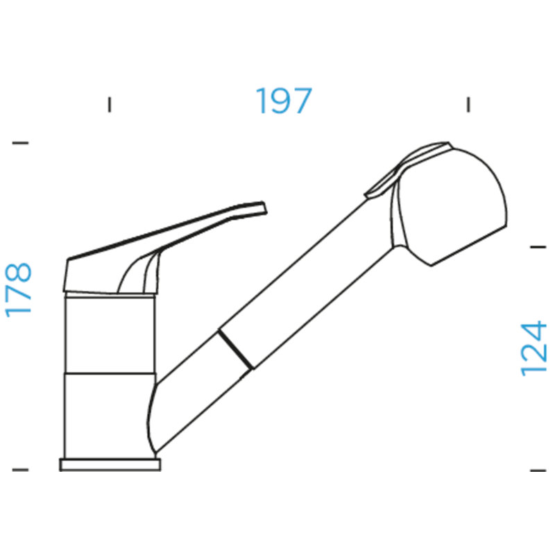 Cosmo High Pressure Pull Out Single Lever Monobloc Tap, Chrome