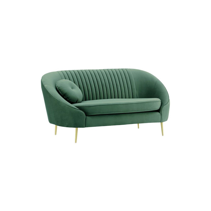 Avlynn 2 Seater Velvet Sofa, Blue