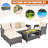 Arjola 4 - Person Patio Conversation Sets with Cushions