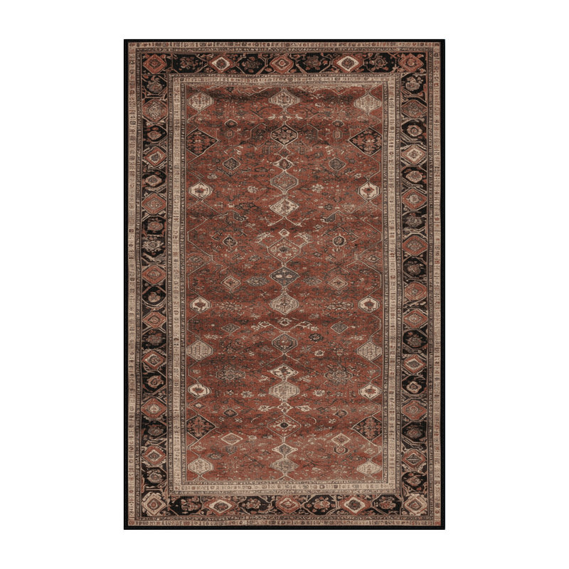 Tapis brun lavable à la machine, Rectangulaire 2 pi x 3 pi