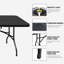 Table pliante 8 pi, table en plastique portative pour le camping, pique-niques, fêtes, table pliable à port élevé noir-130203227