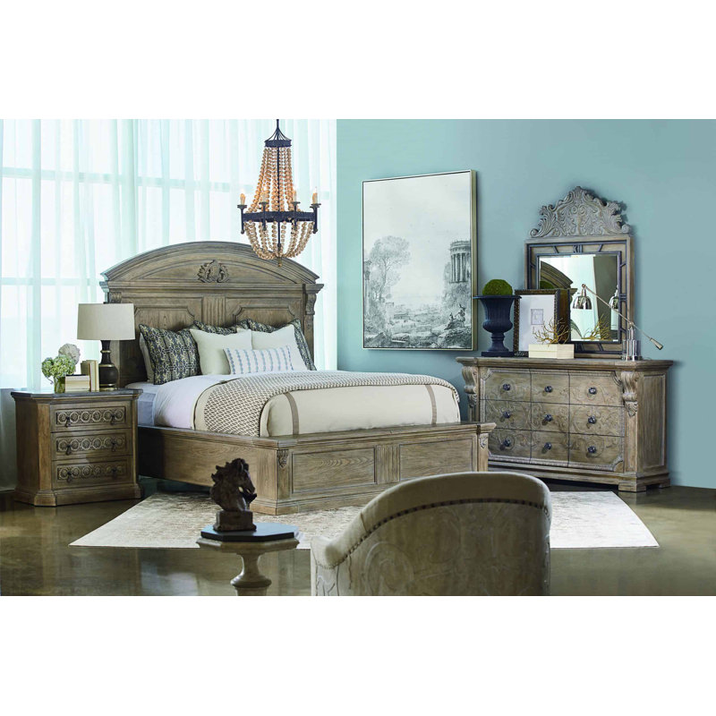 Commode décorative 5 tiroirs Arch Salvage Jackson, Chêne clair
