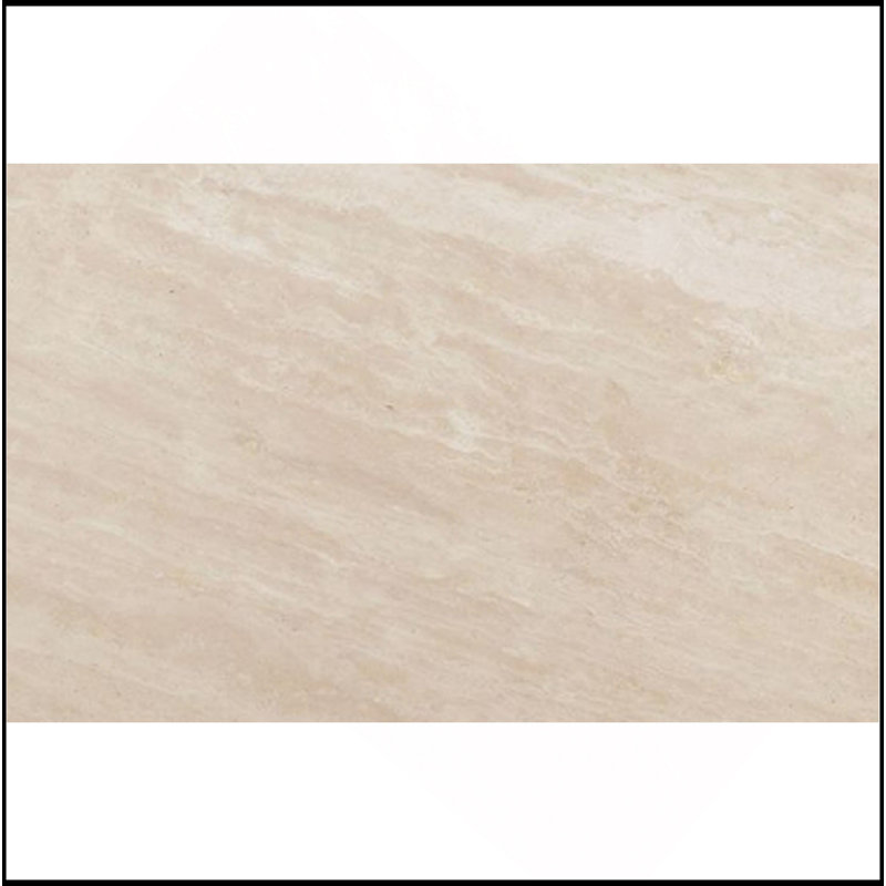Leonardo Travertine Top & Dark Oak Coffee Table, 14" H x 40" L x 40" W