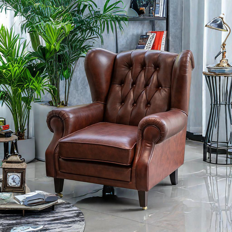 Fauteuil inclinable Deshawna, Cuir brun rougeâtre assorti