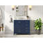 Ensemble de meuble-lavabo 36 po avec lavabo 36 po, armoire de salle de bain moderne à 4 tiroirs, ensemble de meuble-lavabo autoportant en bois avec pieds en bois massif, bleu
