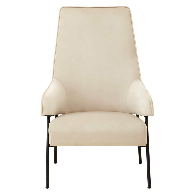 Velvet Club Chair, Cream