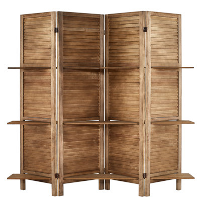 Double-Side Room Divider with Shelves for Room Separation