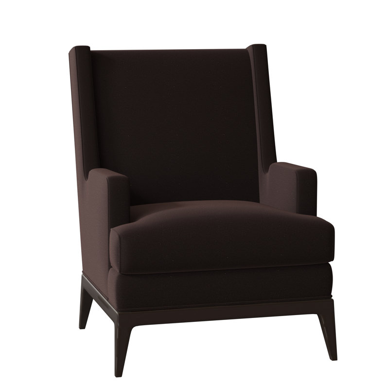 Cooper Upholstered Wingback Chair, Margaret Mahogany, American Walnut