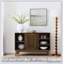 Buffet polyvalent cannelé de style campagnard avec rangement, idéal pour un décor moderne et rétro, une console télé, une cuisine, une salle à manger, un salon, un vestibule, un couloir
