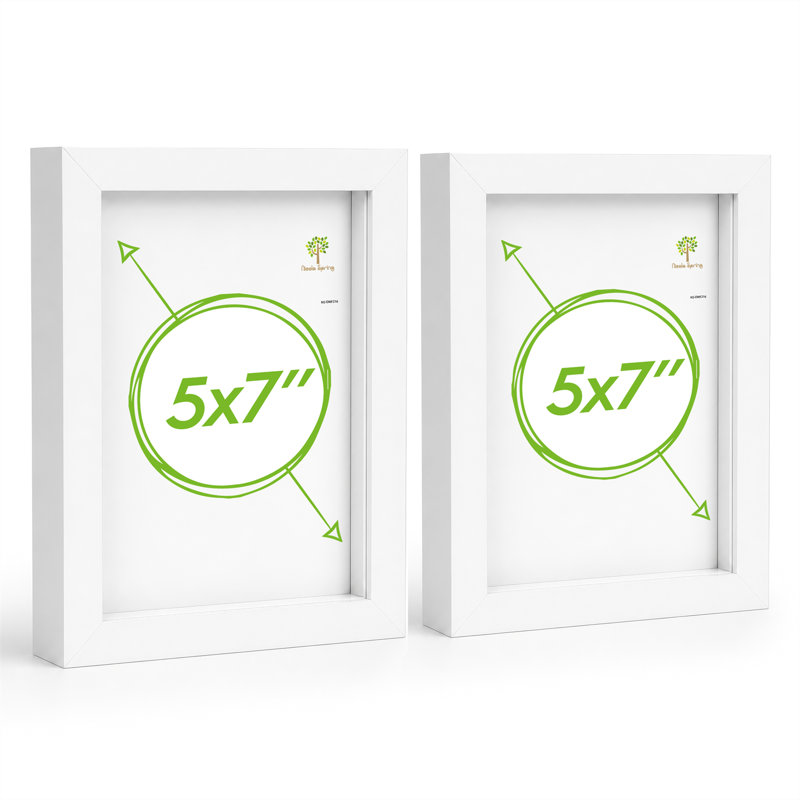 Nicola Spring - 3D Box Photo Frames, 20cm H x 15cm W x 3.5cm D, White