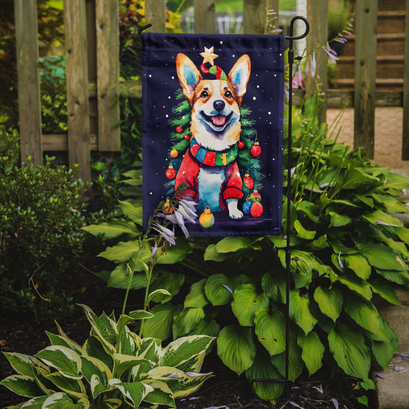 Polyester double face Noël, H 15,5 po x l 11,25 po