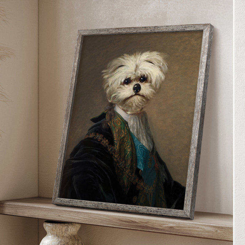 Royal Ruff Framed Print - Solid Wood, 11" H x 9" W