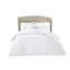 Édredon blanc en microfibre - avec détails à volants et rembourrage, 5 édredons, 2 taies décoratives, coussin décoratif, jupe de lit, rembourrage lavable à la machine, facile à nettoyer-118652059