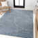 Anagrace High-Low Minimalist Curve Geometric Dark Blue/Cream Indoor/Outdoor Rug
