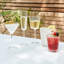 Hammered Wine Glass-Clear w/Gold Rim