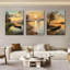 Farmhouse Sunset Canvas Wall Art For Living Room Nature Landscape Wall Paintings.-2060908881