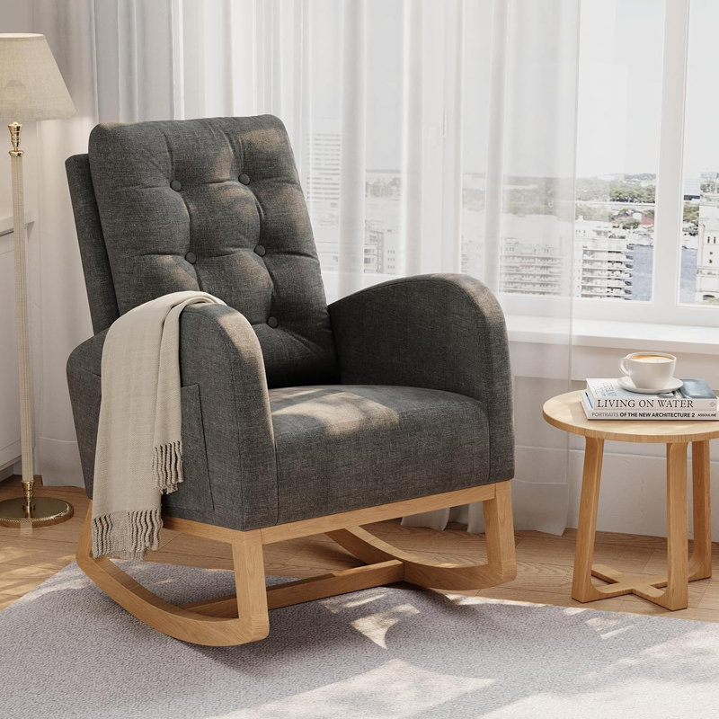 Fauteuil à bascule Modern, Gris foncé