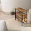 Rustic Industrial 2 Drawer Side Table, End Sofa Bedside Tables, Living Room Furniture