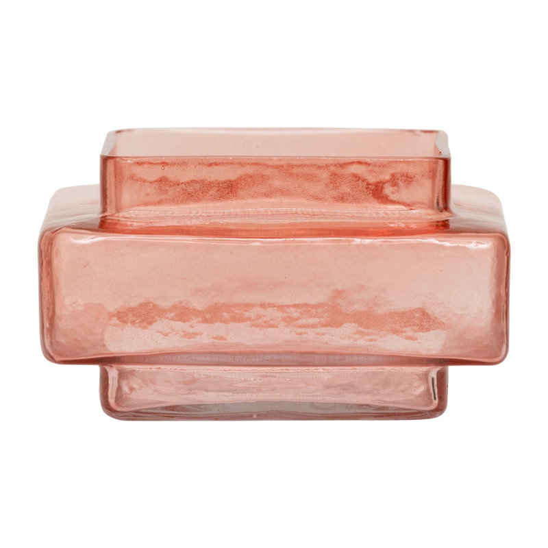 2.535'' H Glass Tabletop Tealight Holder, Pink