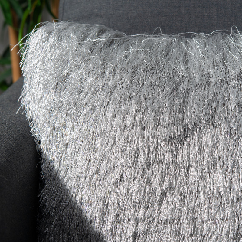 Coussin Cali, Argent, 12 po x 20 po
