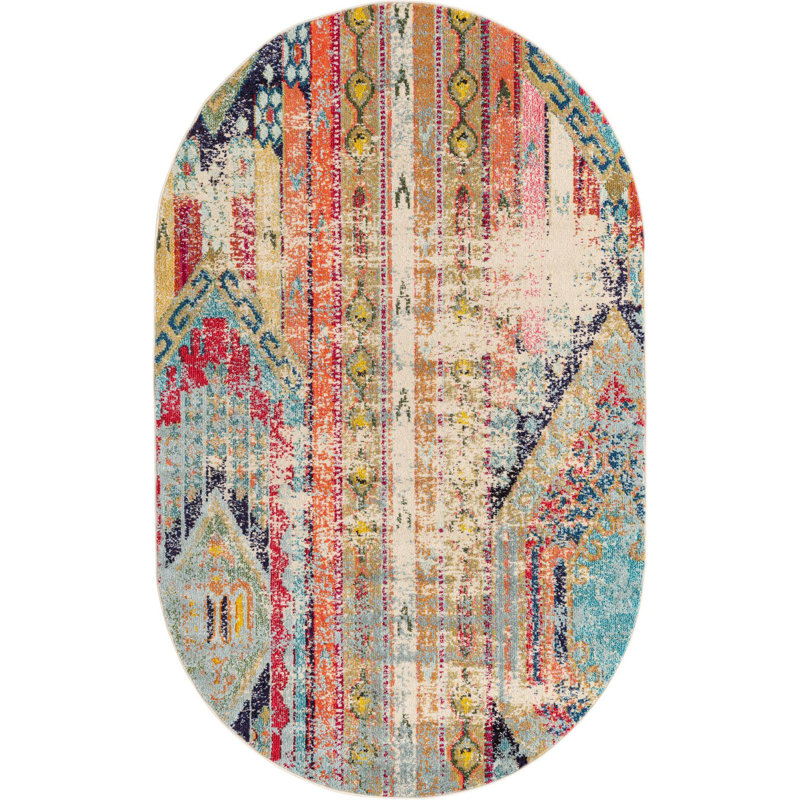 Sierra Southwestern Indoor Rug, Oval 5'