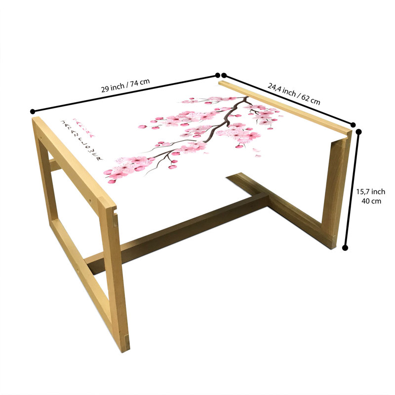 Ingfried Trestle Coffee Table, 40cm H x 74cm W x 62cm D