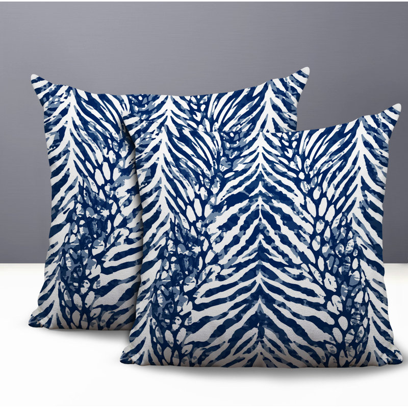 Oreiller réversible intérieur / extérieur Gorgi, 18x18, Blue